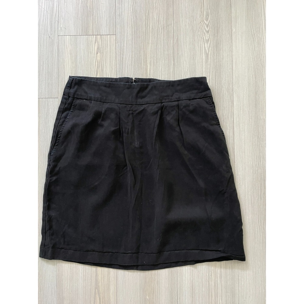 Three Dots Women's Black Mini Skirt Pockets Sz S Preppy Whimsigoth